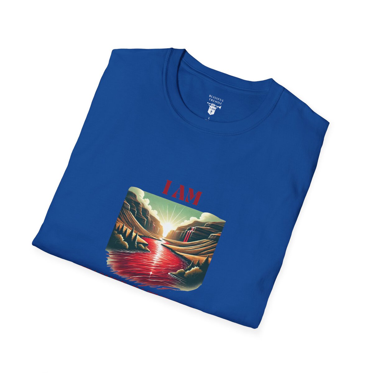 I AM Washed In The Blood - 1 JOHN 1:7 - River-Red - Unisex Softstyle T-Shirt - Image 36