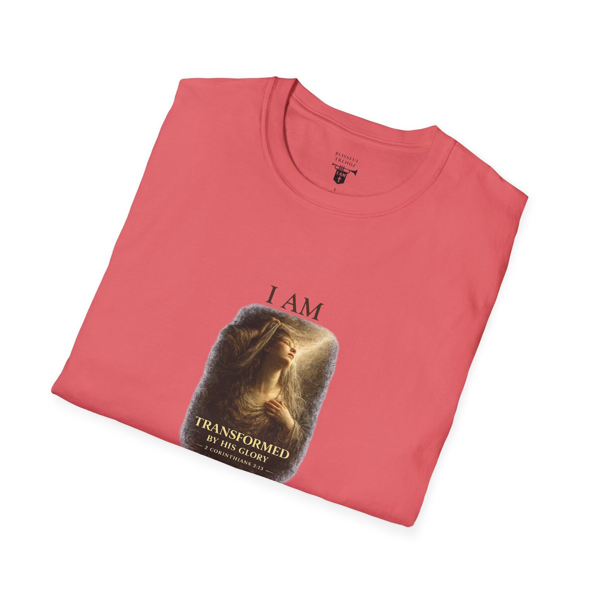 I AM Transformed By His Glory - 2 CORINTHIANS 3:18 - Veil Lifted - Unisex Softstyle T-Shirt - Image 6