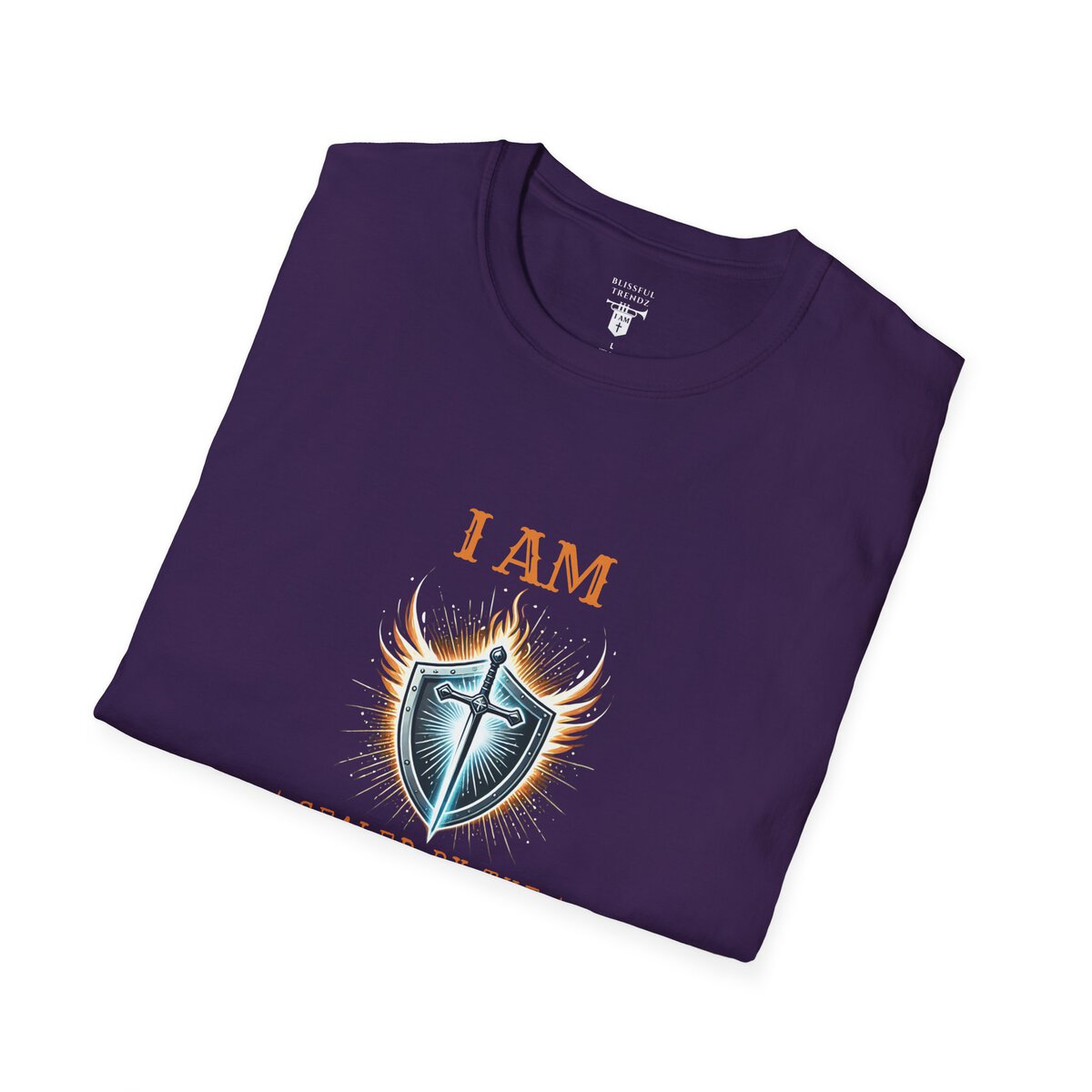 I AM Sealed By The Holy Spirit - Shield w/Cross - Unisex Softstyle T-Shirt - Image 18