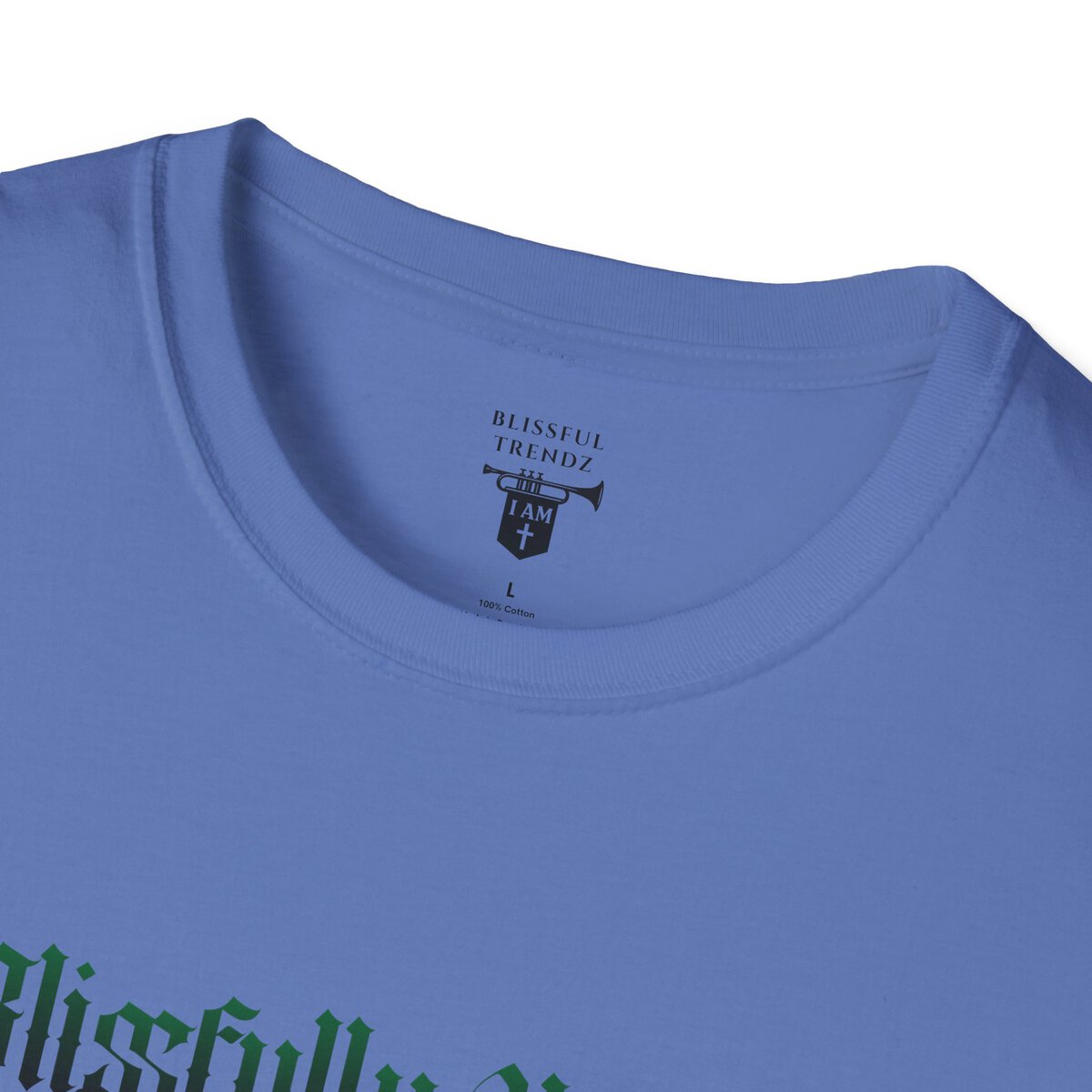 Blissfully Unique - I AM 100% By Design! - Typography - GRN/WHT - Unisex Softstyle T-Shirt - Image 47