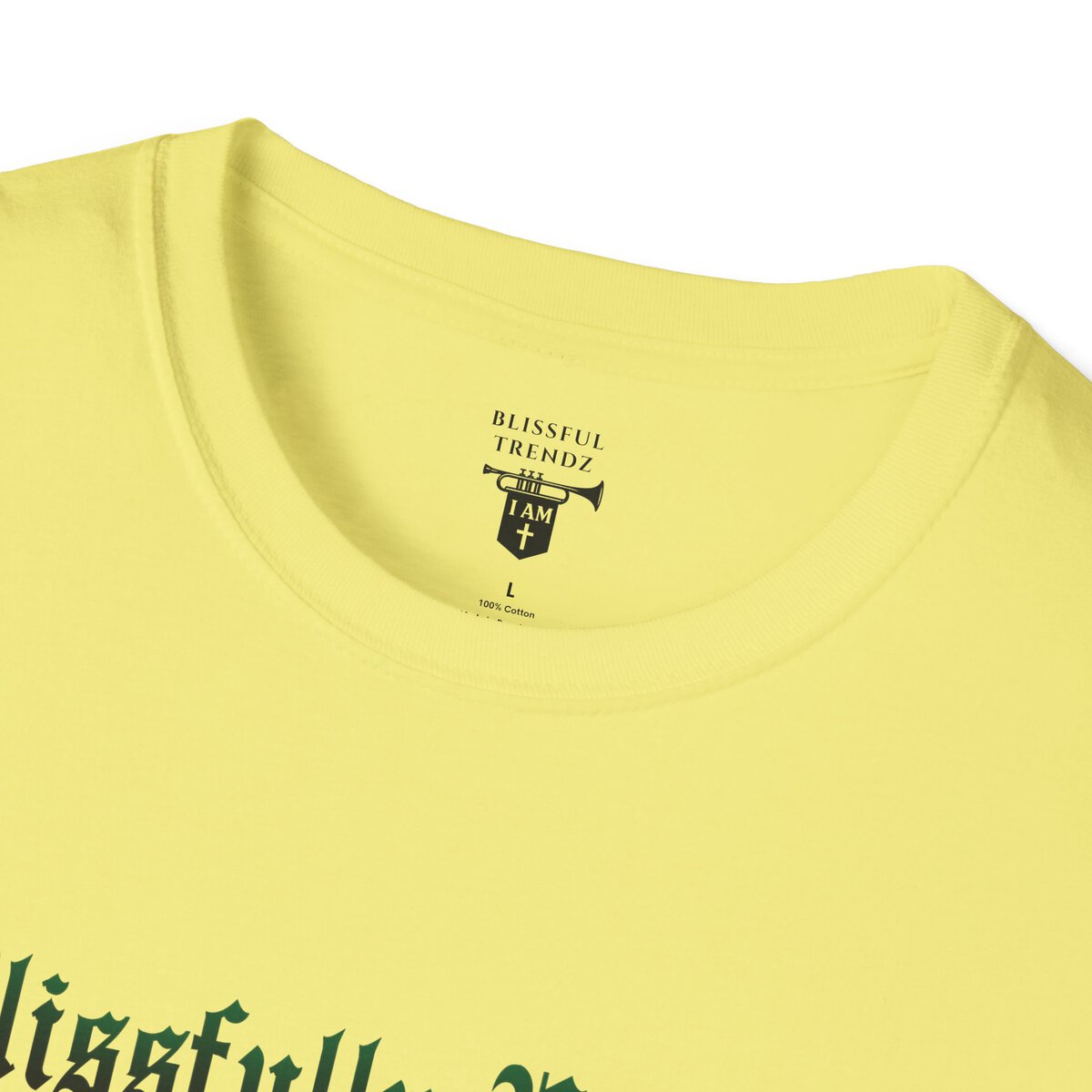 Blissfully Unique - I AM 100% By Design - Typography - GRN - Unisex Softstyle T-Shirt - Image 17