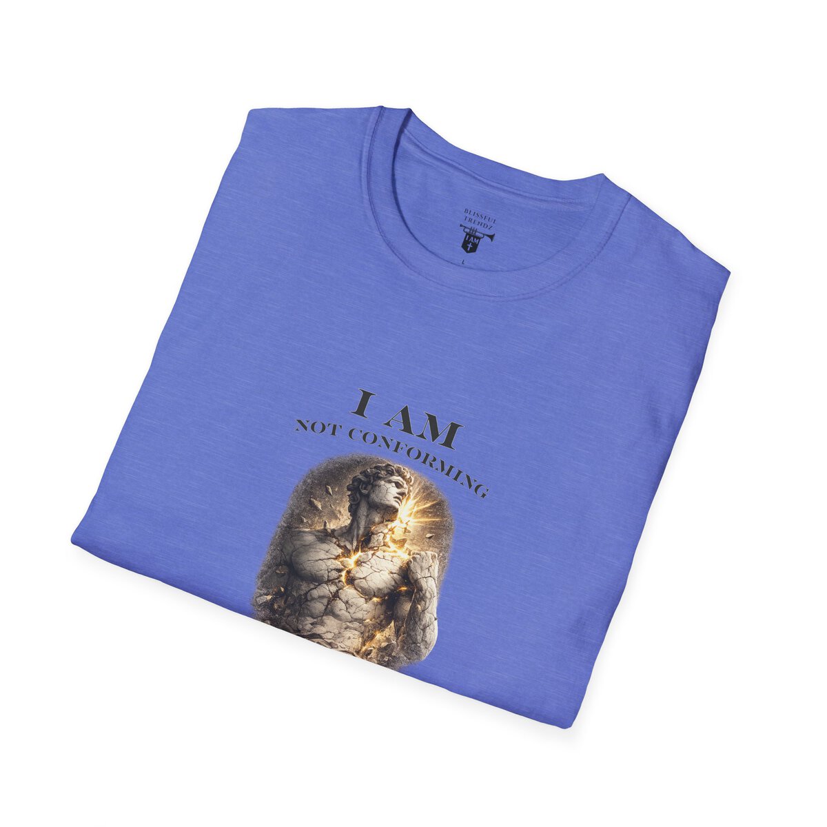 I AM NOT CONFORMING - ROMANS 12:2 - STATUE - Unisex Softstyle T-Shirt - Image 36