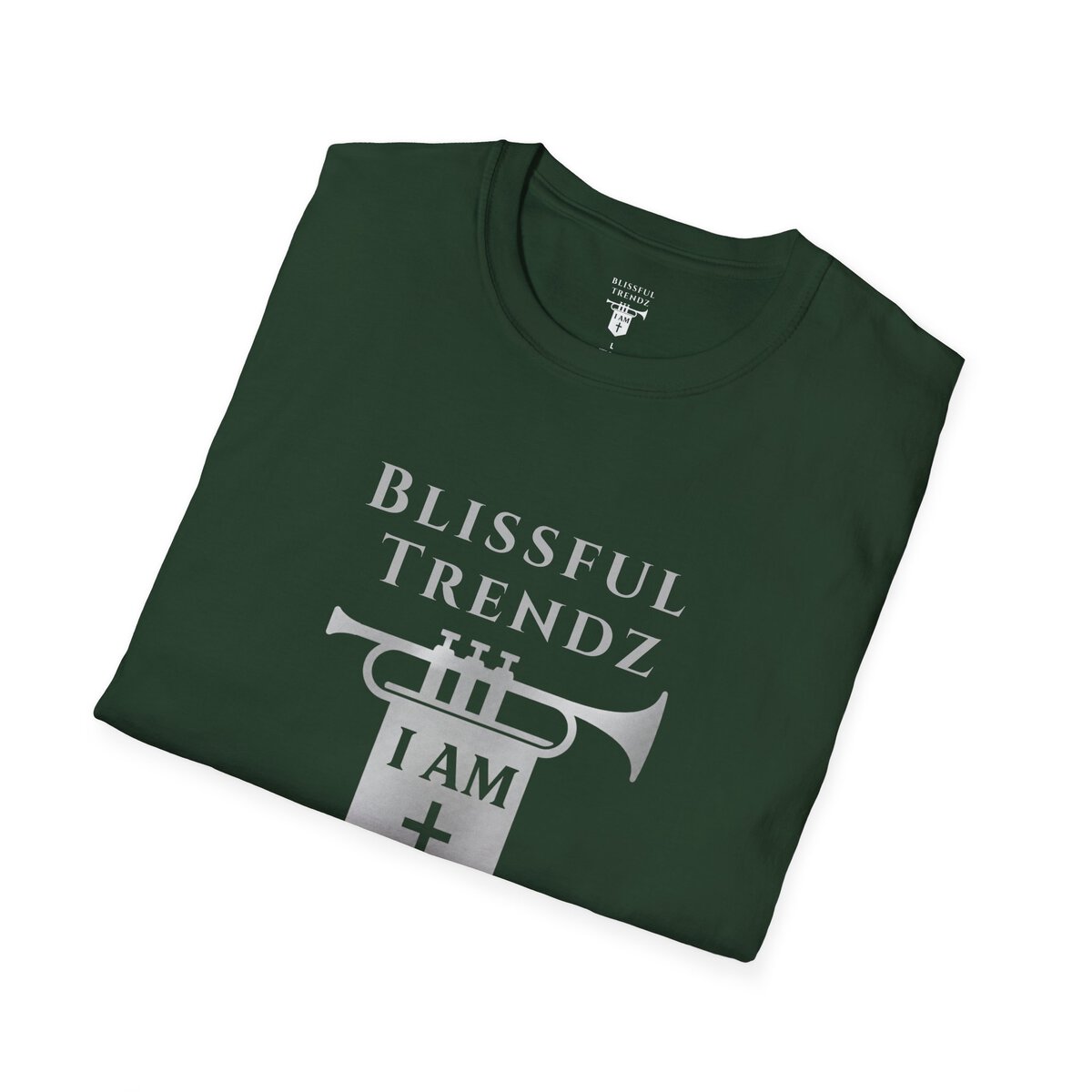 Blissful Trendz - I AM - Banners For The Battle - Raised For The Nations - GRY - Unisex Softstyle T-Shirt - Image 12