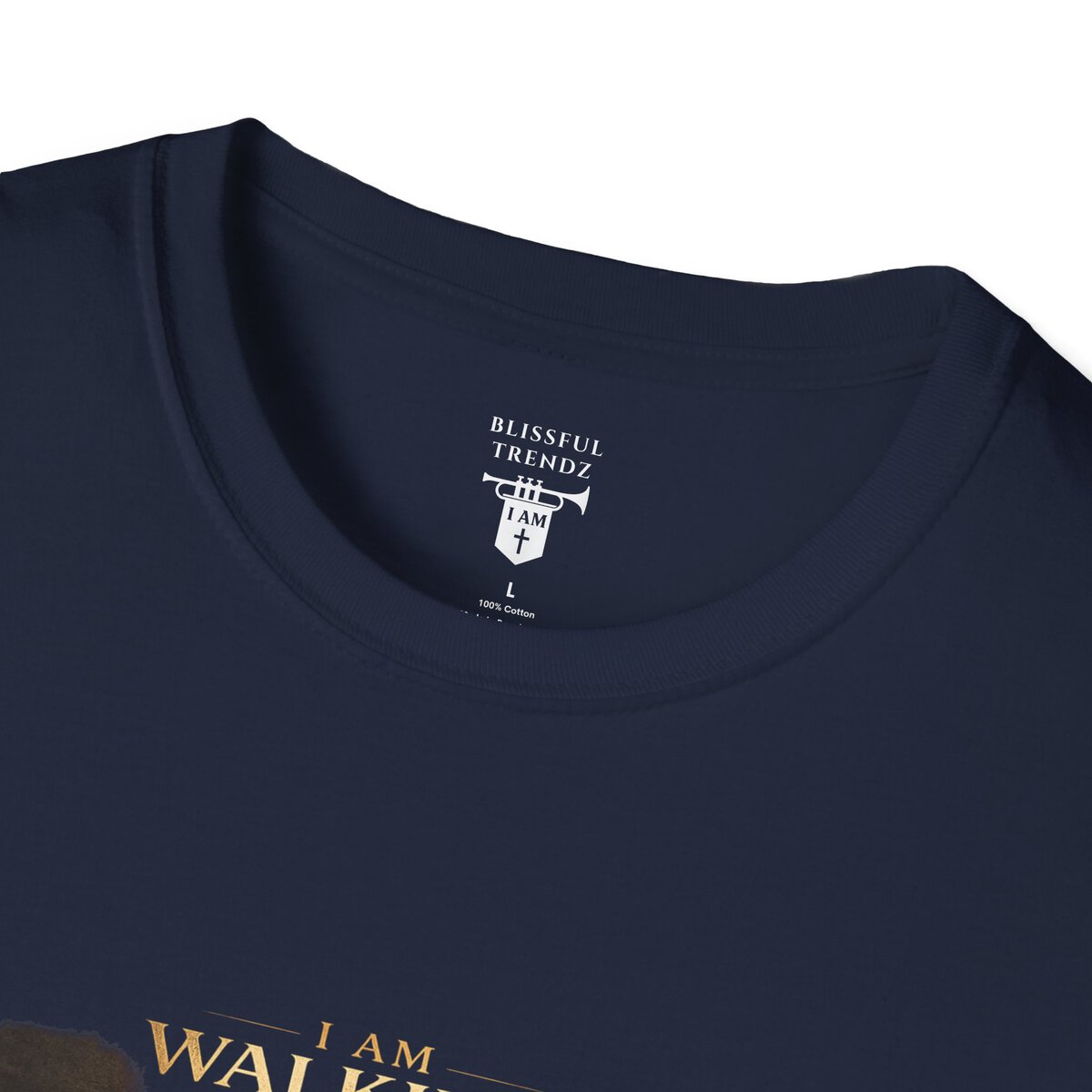 I AM WALKING WITH THEE DAILY - PSALM 119:105 - FOOTPRINTS - Unisex Softstyle T-Shirt - Image 29
