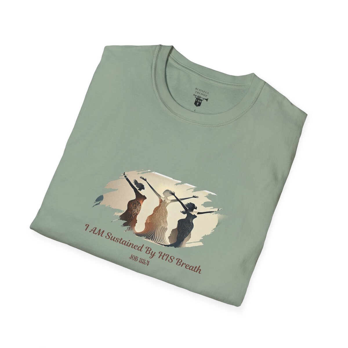 I AM Sustained By HIS Breath - JOB 33:4 - Unisex Softstyle T-Shirt - Image 27