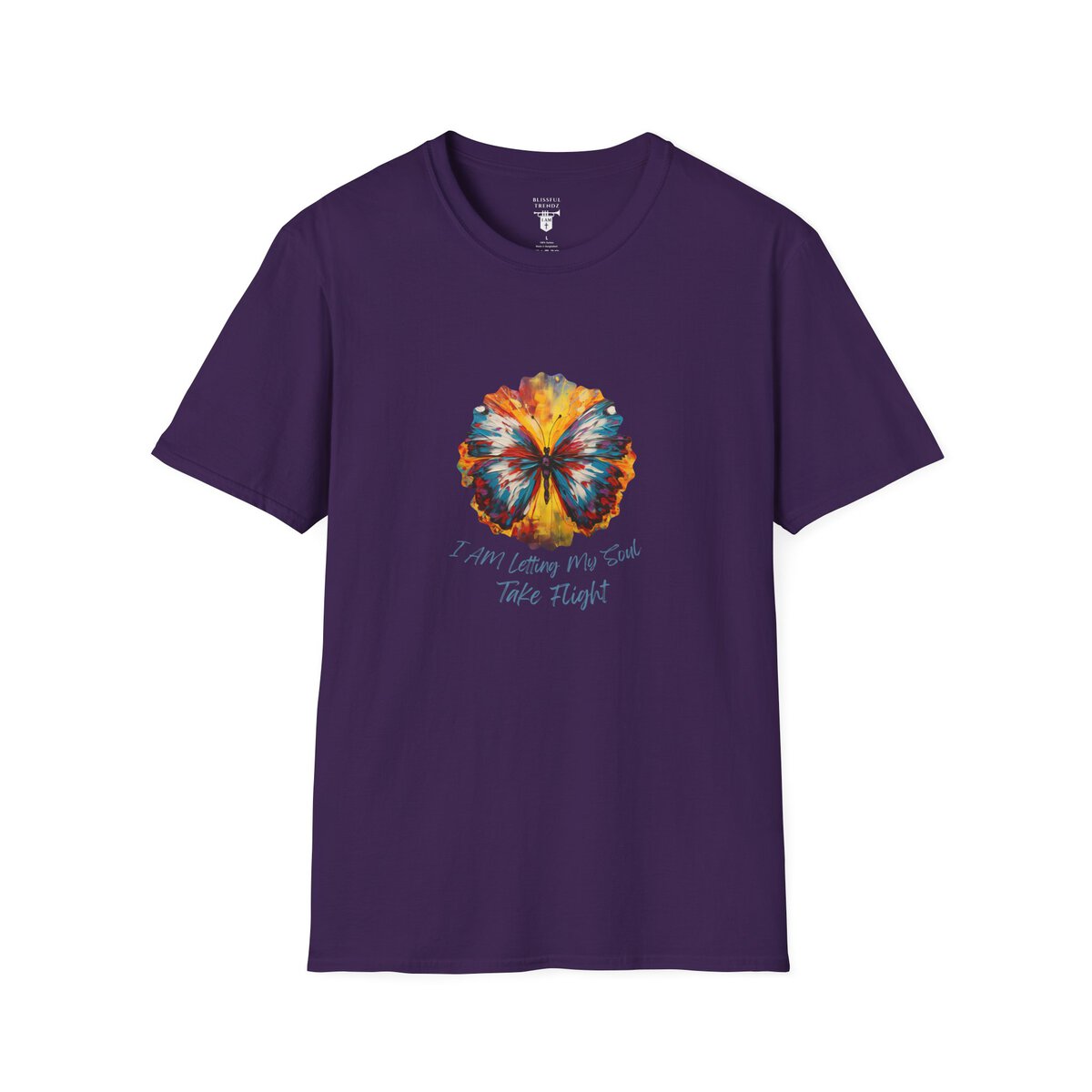 I AM Letting My Soul Take Flight - Butterfly - Unisex Softstyle T-Shirt - Image 4
