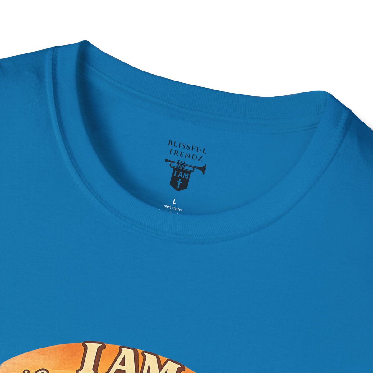 I AM Living A Christlike Life. I AM Walking Out What Was Written. A Journey From Conformity to Christ. - PSALM 40:7-8 - Scroll - Retro Sunset Grad - Unisex Softstyle T-Shirt - Image 41