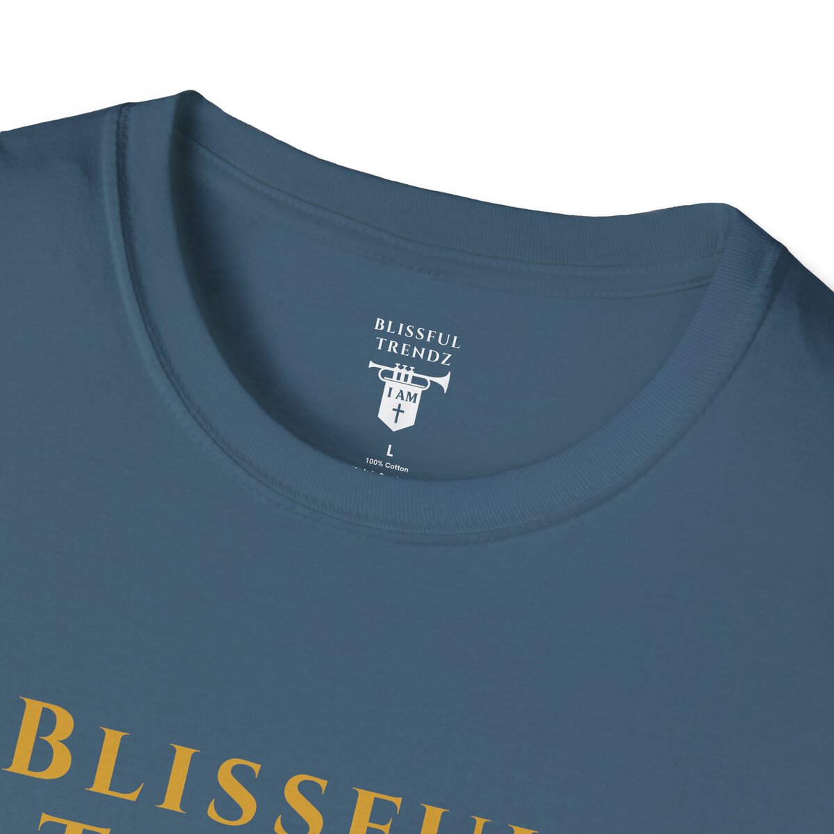 Blissful Trendz - I AM - Banners For The Battle - Raised For The Nations - GLD - Unisex Softstyle T-Shirt - Image 20