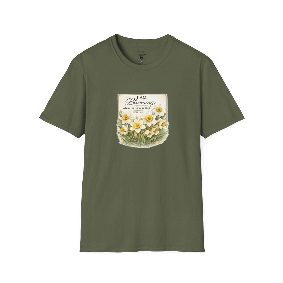 I AM Blooming When the Time is Right - ISAIAH 60:22 - Daffodils - Unisex Softstyle T-Shirt - Image 22