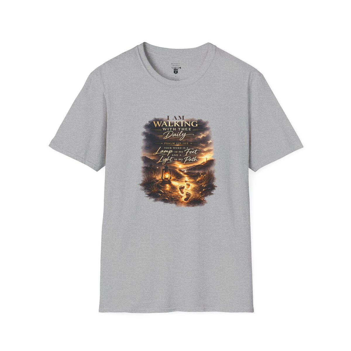 I AM WALKING WITH THEE DAILY - PSALM 119:105 - SCRIPTURE - Unisex Softstyle T-Shirt - Image 40