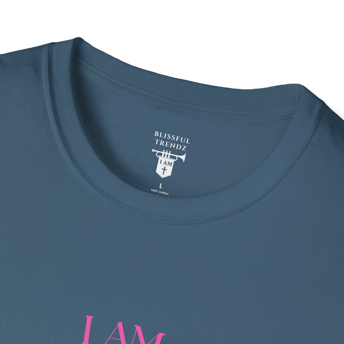 I AM 100% by Design - PNK/GRN MNDLA - Unisex Softstyle T-Shirt - Image 17
