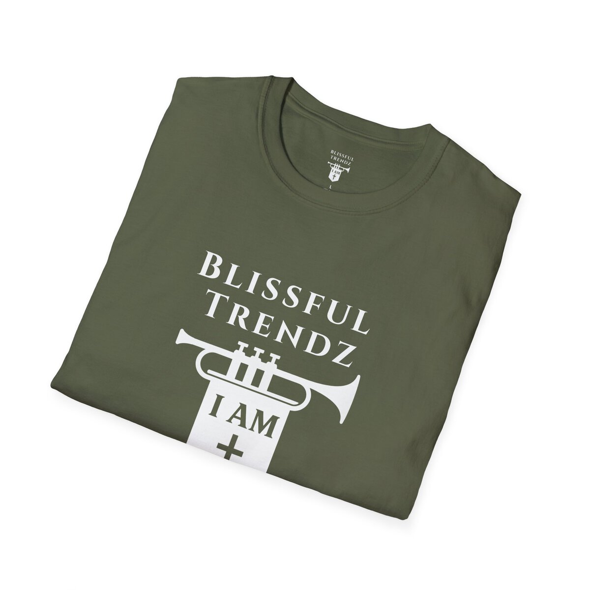Blissful Trendz - I AM - Banners For The Battle - Raised For The Nations - WHT - Unisex Softstyle T-Shirt - Image 12