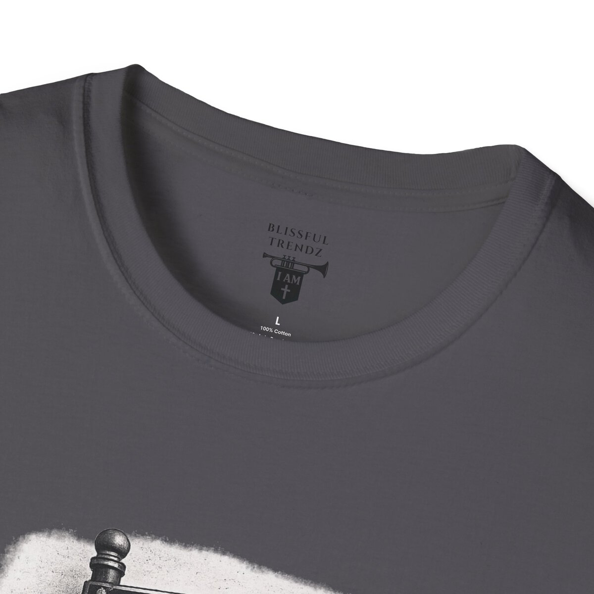 THE WAY - I AM WALKING WITH THEE DAILY - GALATIANS 5:25 - BLCK-WHT - Unisex Softstyle T-Shirt - Image 32