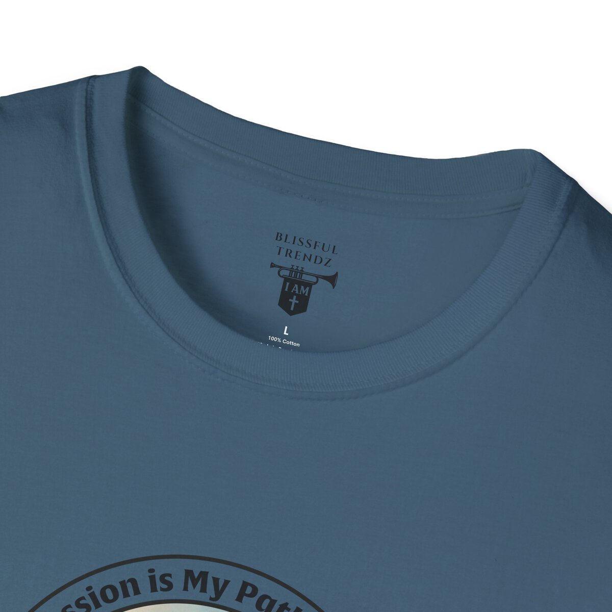 My Passion is My Path to My Soul - Compass - Circle - Unisex Softstyle T-Shirt Compass - Image 35