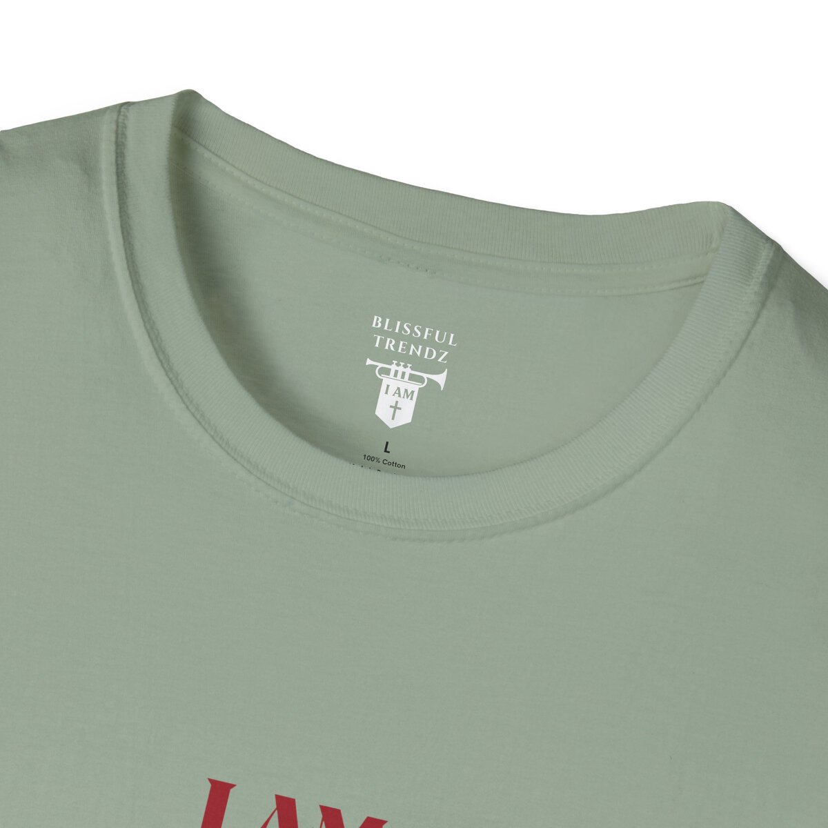 I AM Washed In The Blood - 1 JOHN 1:7 - River-Red - Unisex Softstyle T-Shirt - Image 20