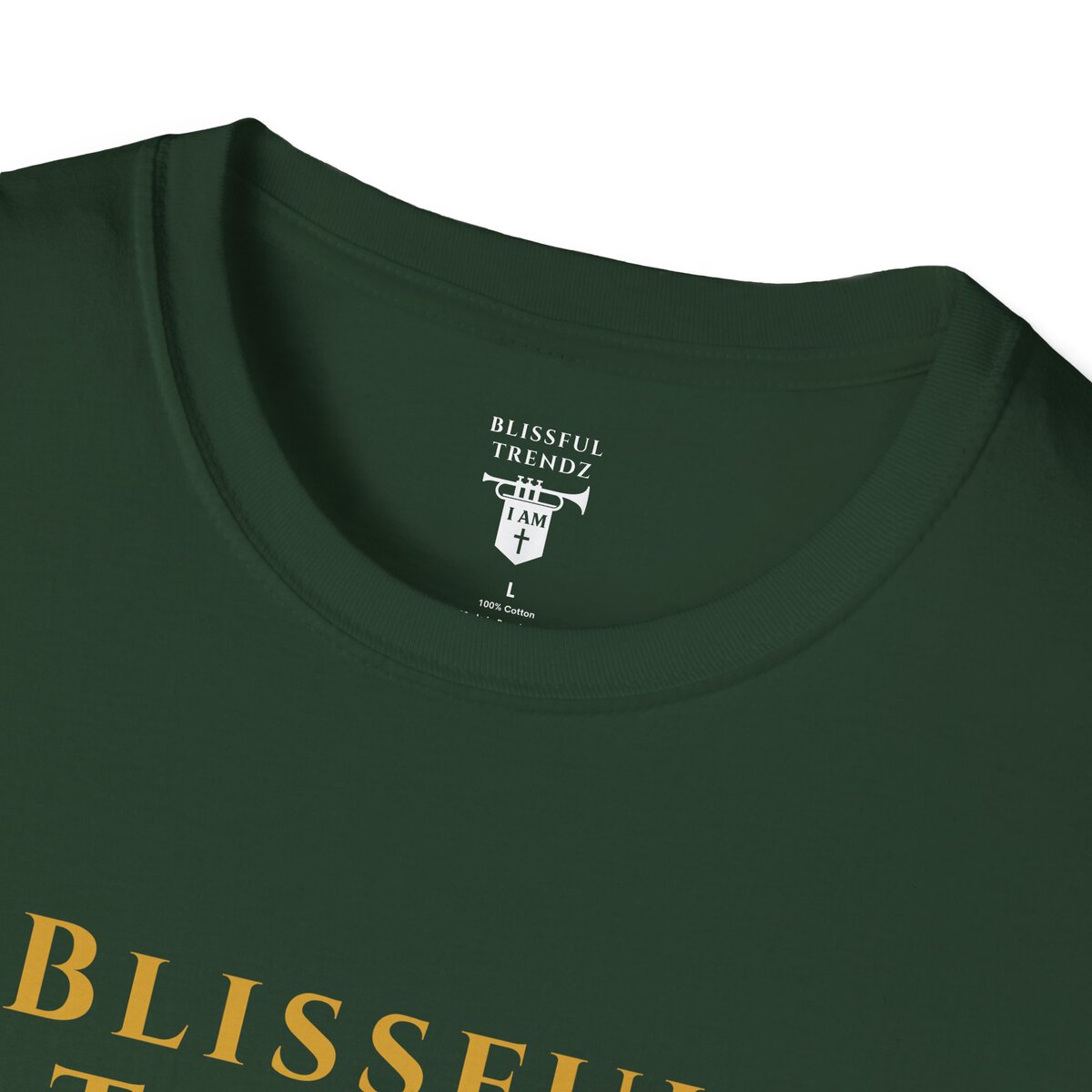Blissful Trendz - I AM - Banners For The Battle - Raised For The Nations - GLD - Unisex Softstyle T-Shirt - Image 17
