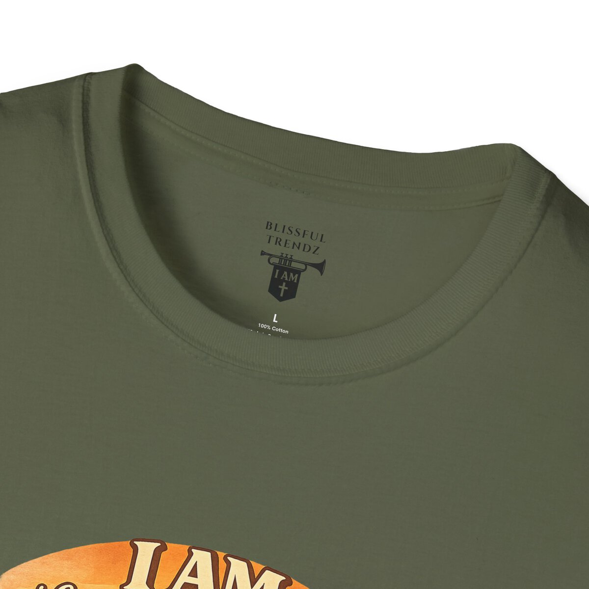 I AM Living A Christlike Life. I AM Walking Out What Was Written. A Journey From Conformity to Christ. - PSALM 40:7-8 - Scroll - Retro Sunset Grad - Unisex Softstyle T-Shirt - Image 32