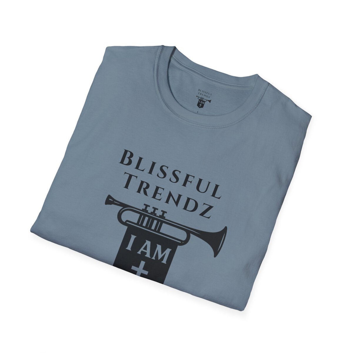 Blissful Trendz - I AM - Banners For The Battle - Raised For The Nations - BLK - Unisex Softstyle T-Shirt - Image 30