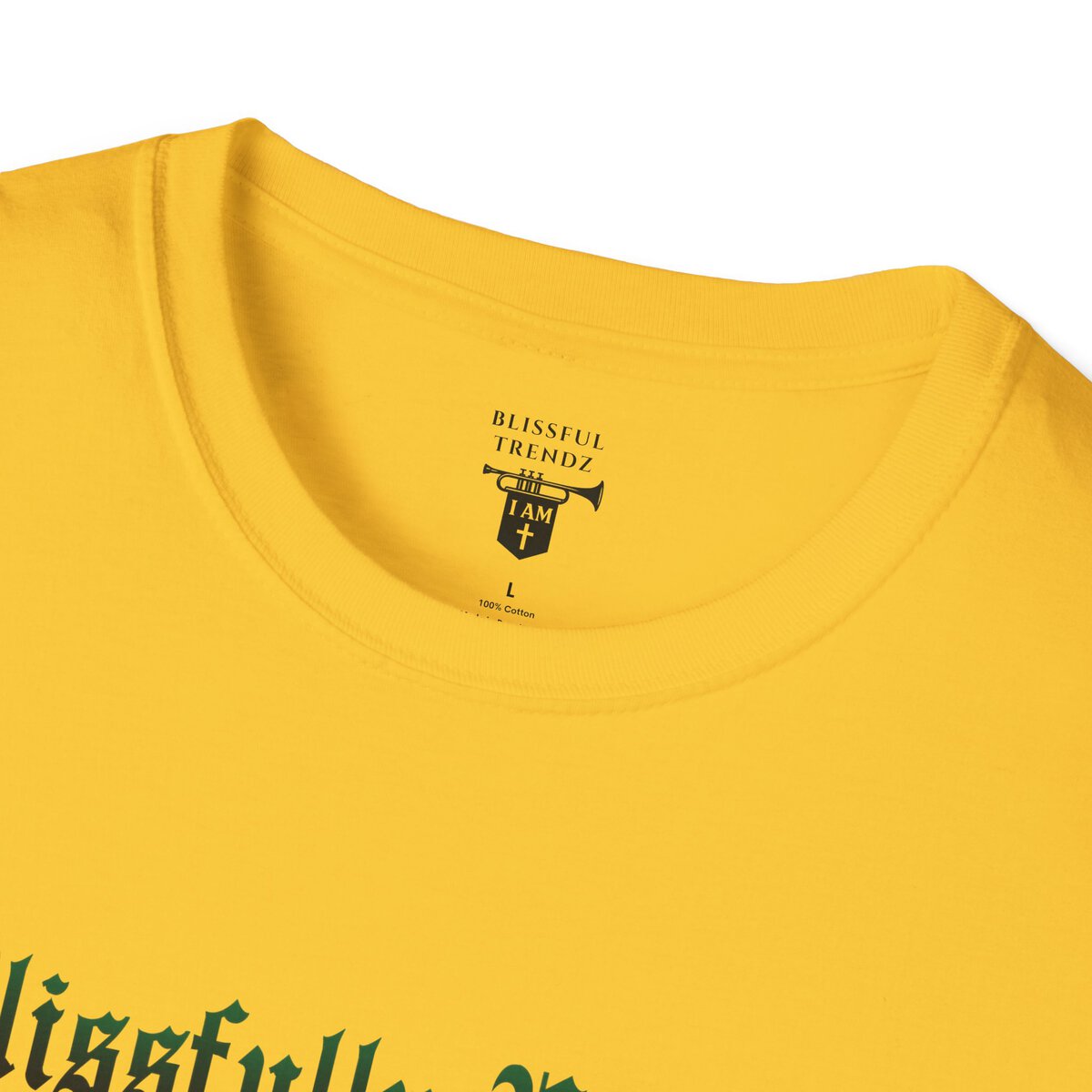 Blissfully Unique - I AM 100% By Design - Typography - GRN - Unisex Softstyle T-Shirt - Image 20