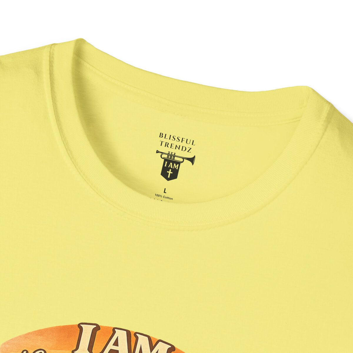 I AM Living A Christlike Life. I AM Walking Out What Was Written. A Journey From Conformity to Christ. - PSALM 40:7-8 - Scroll - Retro Sunset Grad - Unisex Softstyle T-Shirt - Image 20