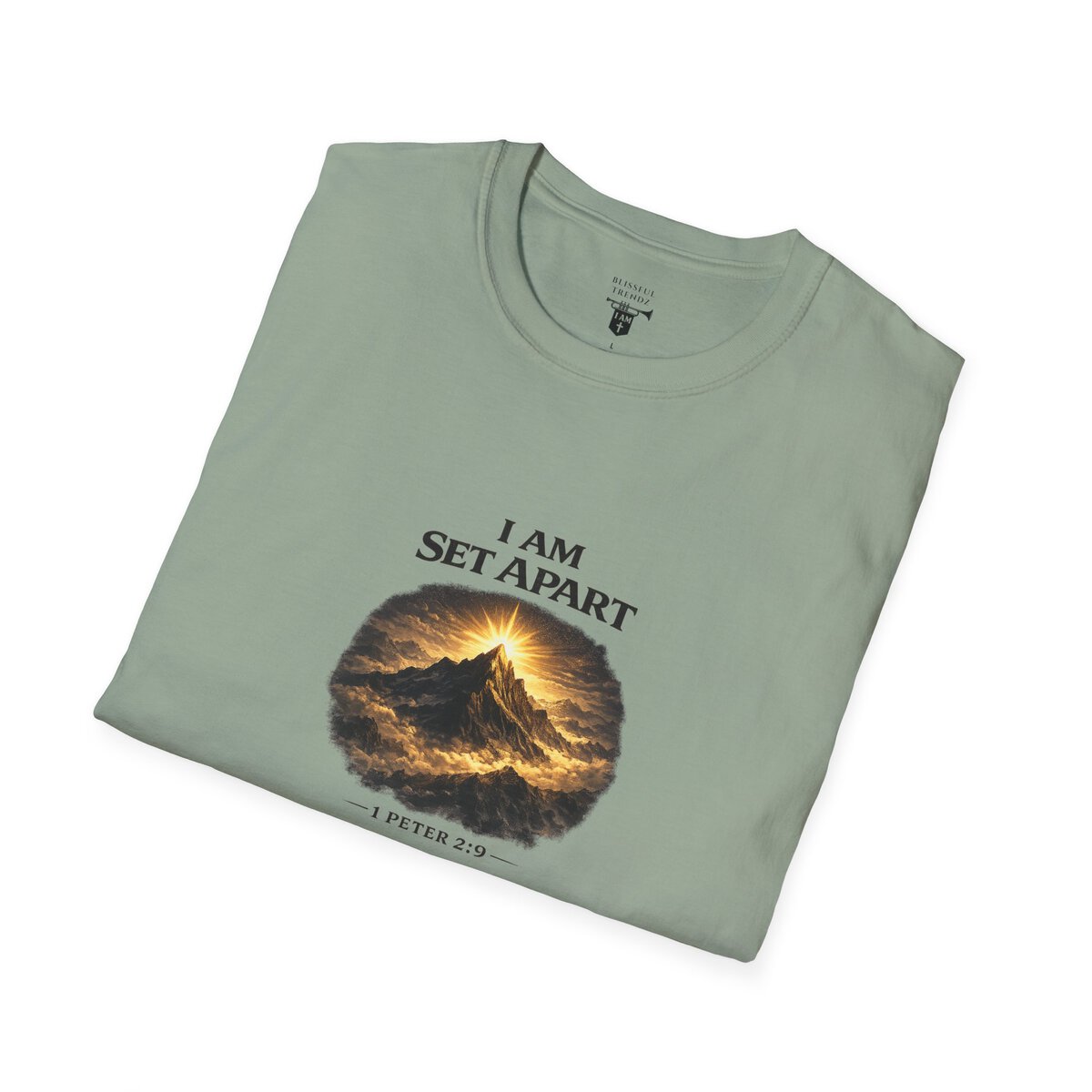 I AM Set Apart - 1 Peter 2:9 - Mountains - Unisex Softstyle T-Shirt - Image 21