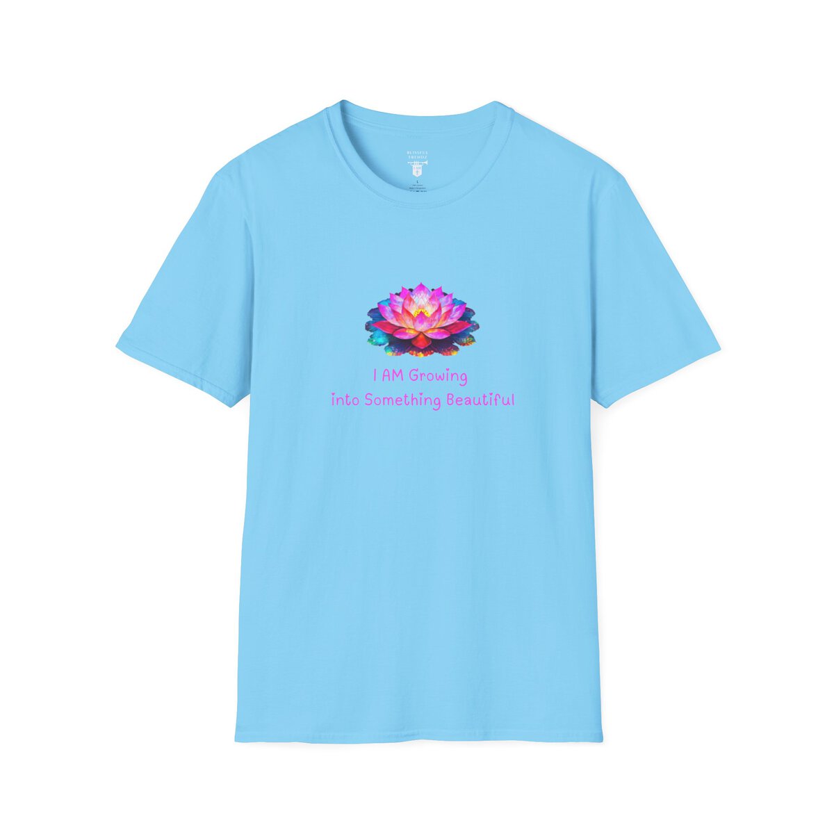 I AM Growing Into Something Beautiful - Lotus - Unisex Softstyle T-Shirt - Image 28