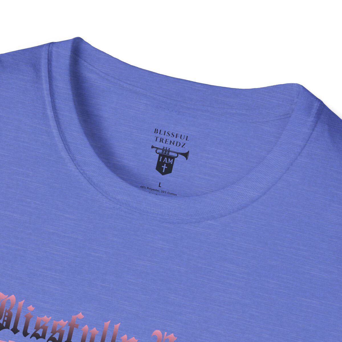 Blissfully Unique - I AM 100% by Design! - Typography - LT PNK - Unisex Softstyle T-Shirt - Image 41