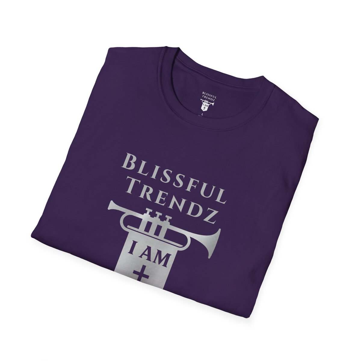 Blissful Trendz - I AM - Banners For The Battle - Raised For The Nations - GRY - Unisex Softstyle T-Shirt - Image 33
