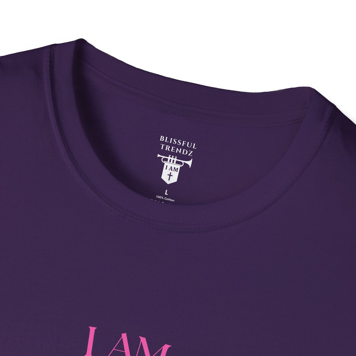 I AM 100% by Design - PNK/GRN MNDLA - Unisex Softstyle T-Shirt - Image 2