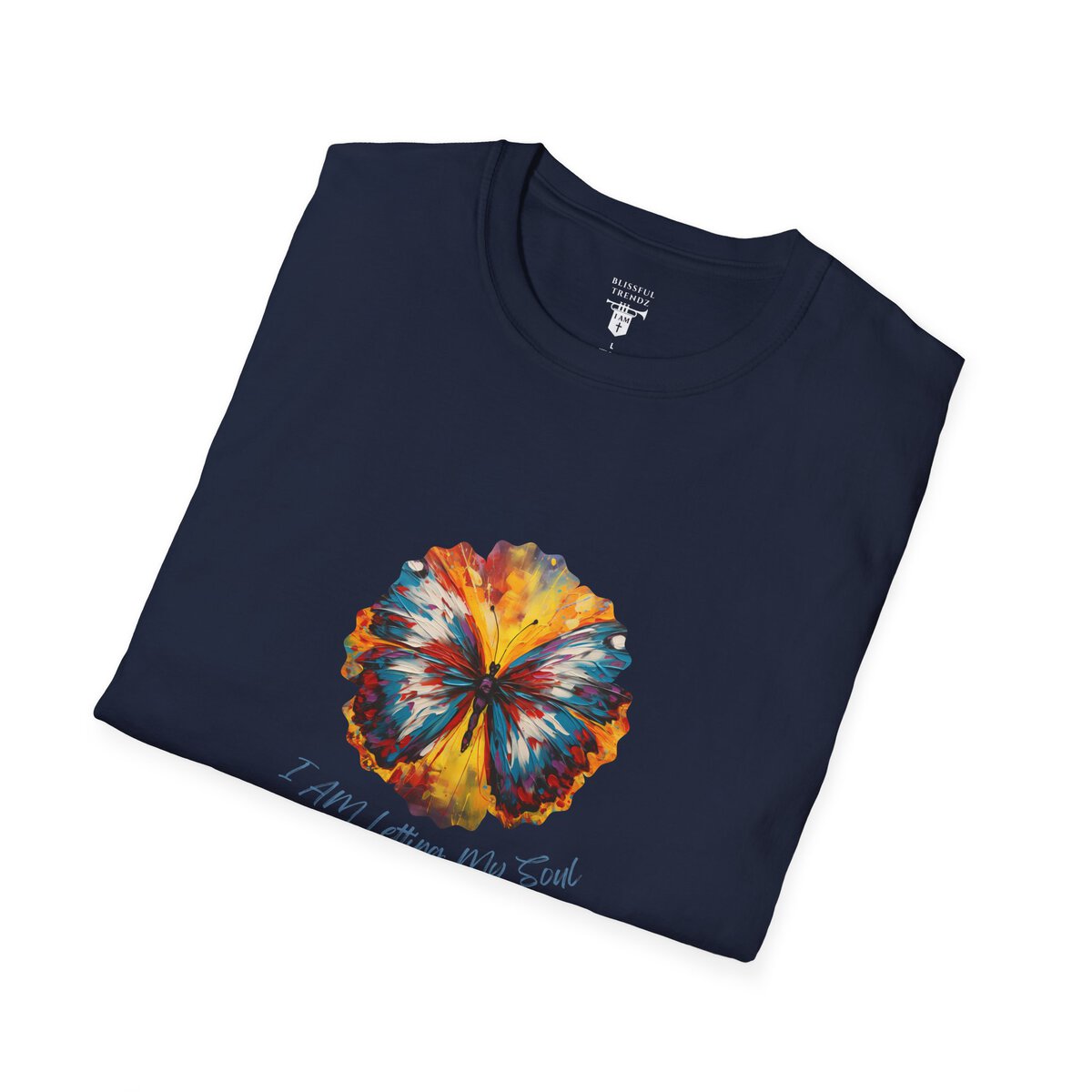I AM Letting My Soul Take Flight - Butterfly - Unisex Softstyle T-Shirt - Image 3
