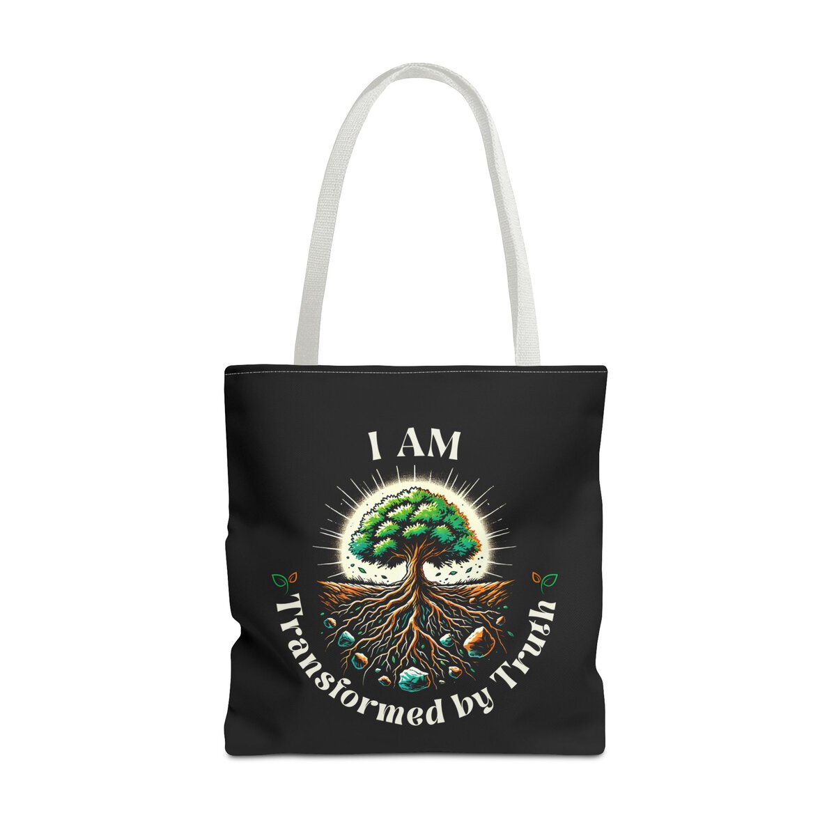 I AM Transformed By Truth - Tree - BLK - Tote Bag (AOP) - Image 9