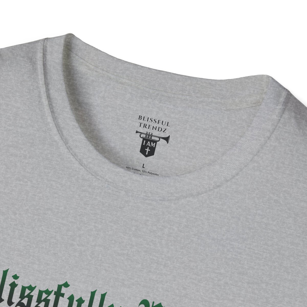 Blissfully Unique - I AM 100% By Design - Typography - GRN - Unisex Softstyle T-Shirt - Image 14