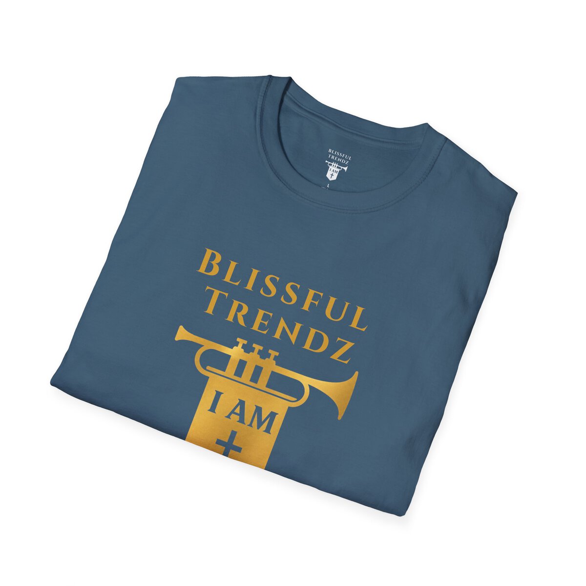 Blissful Trendz - I AM - Banners For The Battle - Raised For The Nations - GLD - Unisex Softstyle T-Shirt - Image 21