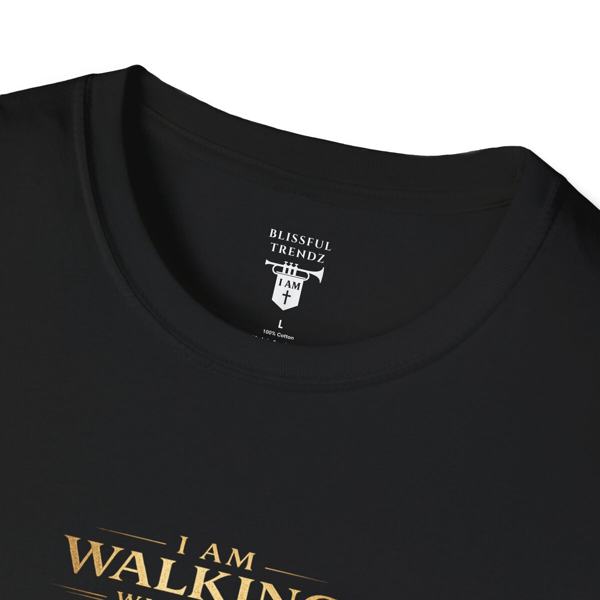 I AM WALKING WITH THEE DAILY - PSALM 119:105 - LANTERN - Unisex Softstyle T-Shirt - Image 5