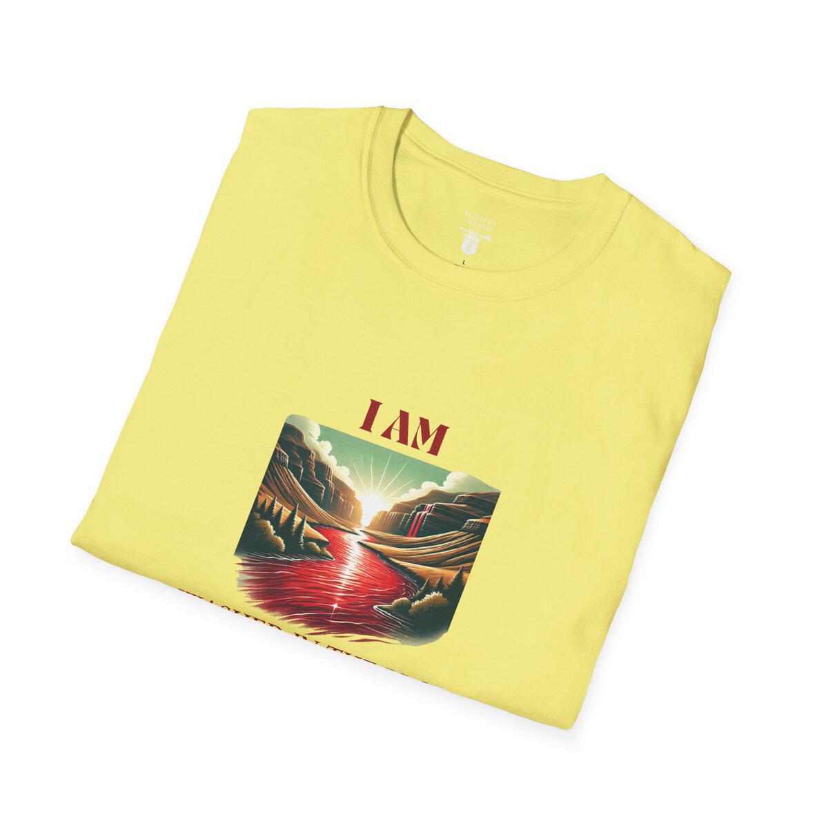 I AM Washed In The Blood - 1 JOHN 1:7 - River-Red - Unisex Softstyle T-Shirt - Image 15