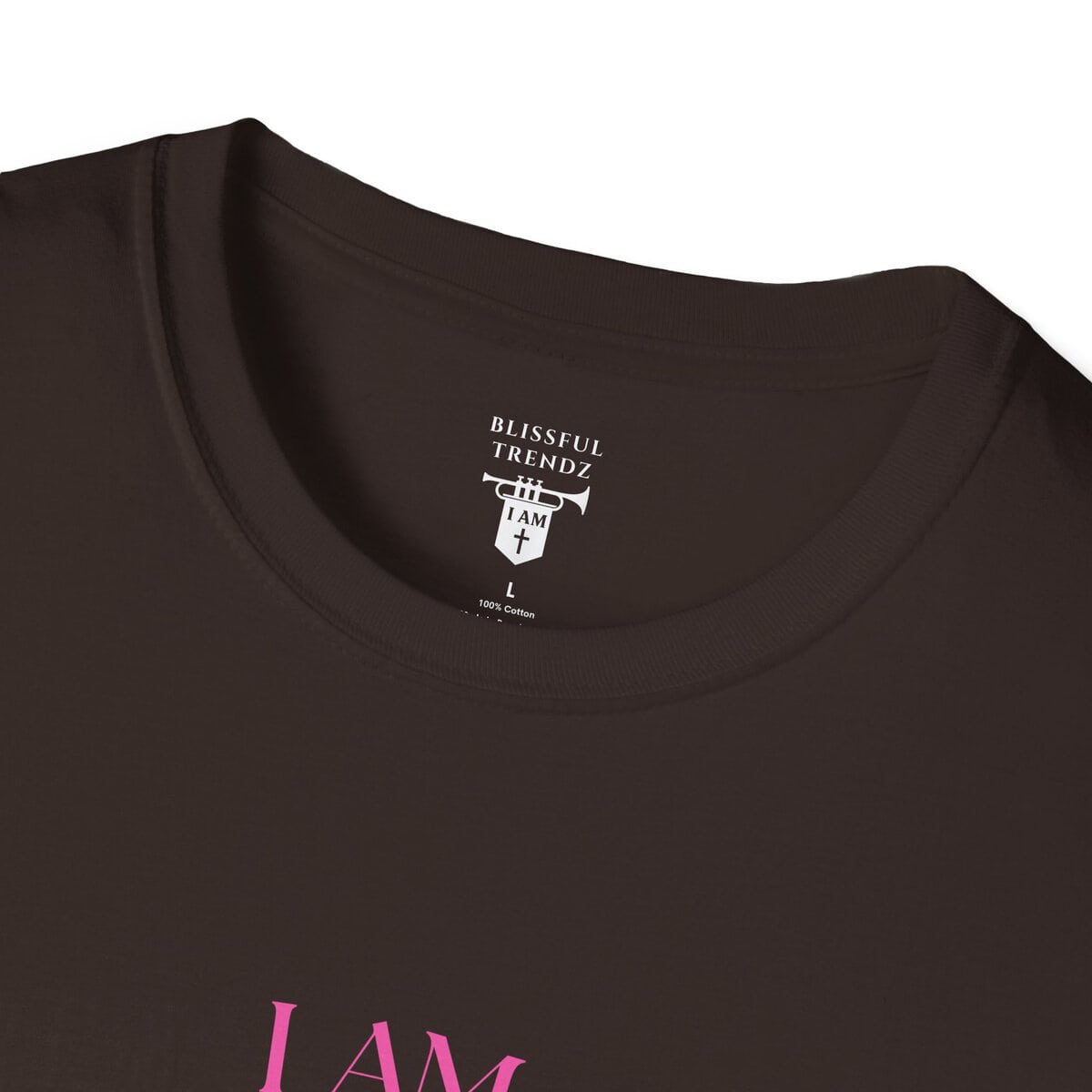I AM 100% by Design - PNK/GRN MNDLA - Unisex Softstyle T-Shirt - Image 8