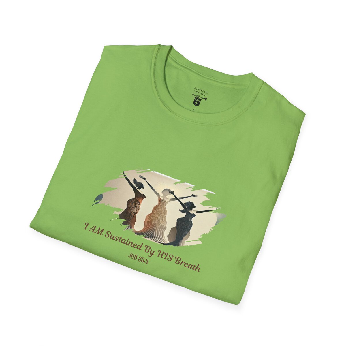 I AM Sustained By HIS Breath - JOB 33:4 - Unisex Softstyle T-Shirt - Image 42