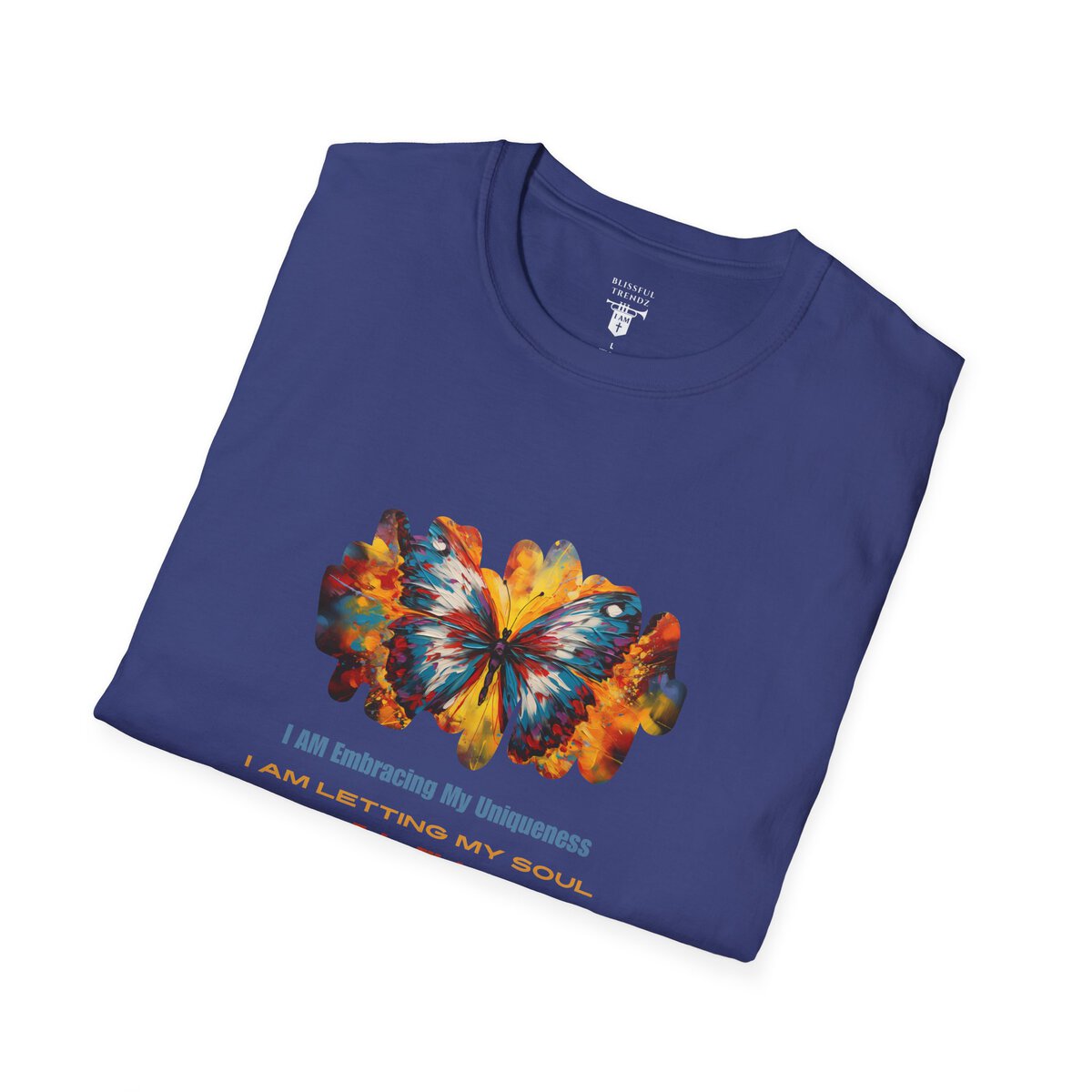 I AM Embracing My Uniqueness - I AM Letting My Soul Take Flight - Butterfly - Unisex Softstyle T-Shirt - Image 6