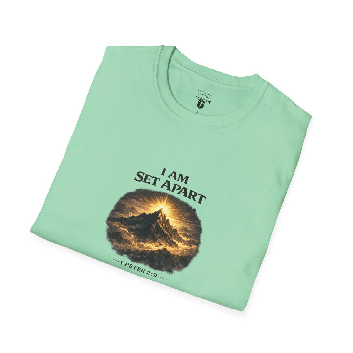 I AM Set Apart - 1 Peter 2:9 - Mountains - Unisex Softstyle T-Shirt - Image 24