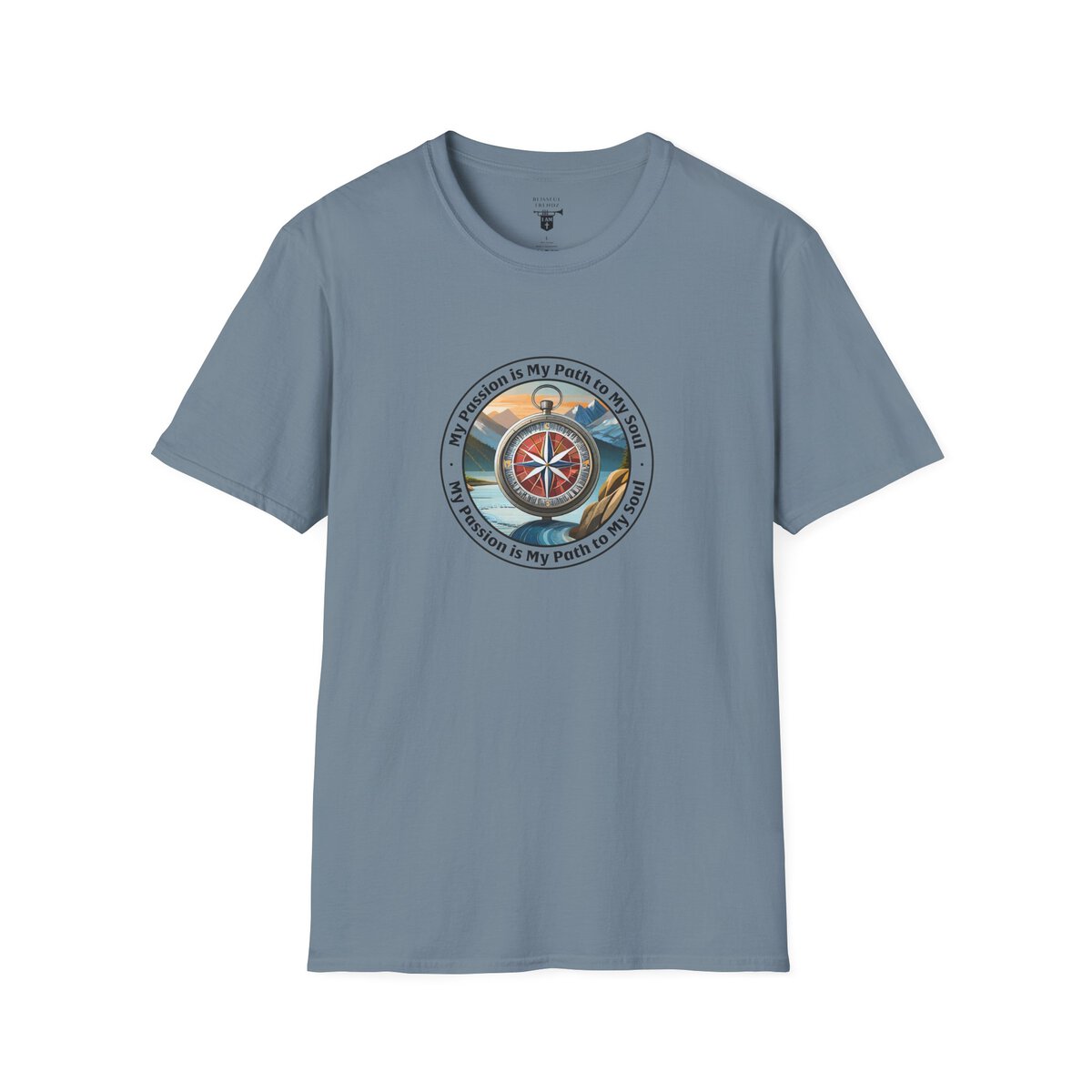 My Passion is My Path to My Soul - Compass - Circle - Unisex Softstyle T-Shirt Compass - Image 28