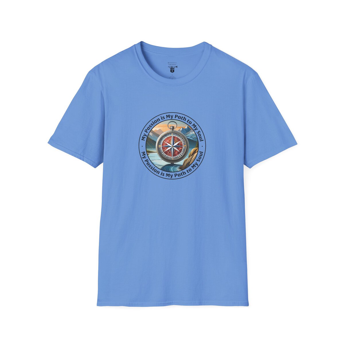 My Passion is My Path to My Soul - Compass - Circle - Unisex Softstyle T-Shirt Compass - Image 25