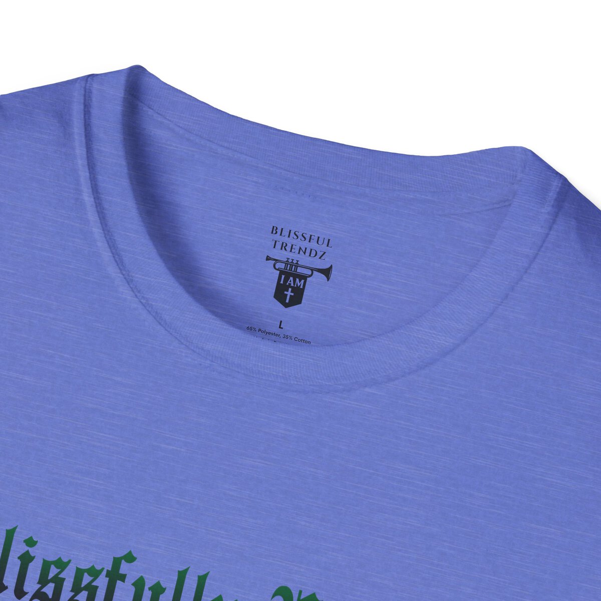 Blissfully Unique - I AM 100% By Design - Typography - GRN - Unisex Softstyle T-Shirt - Image 35