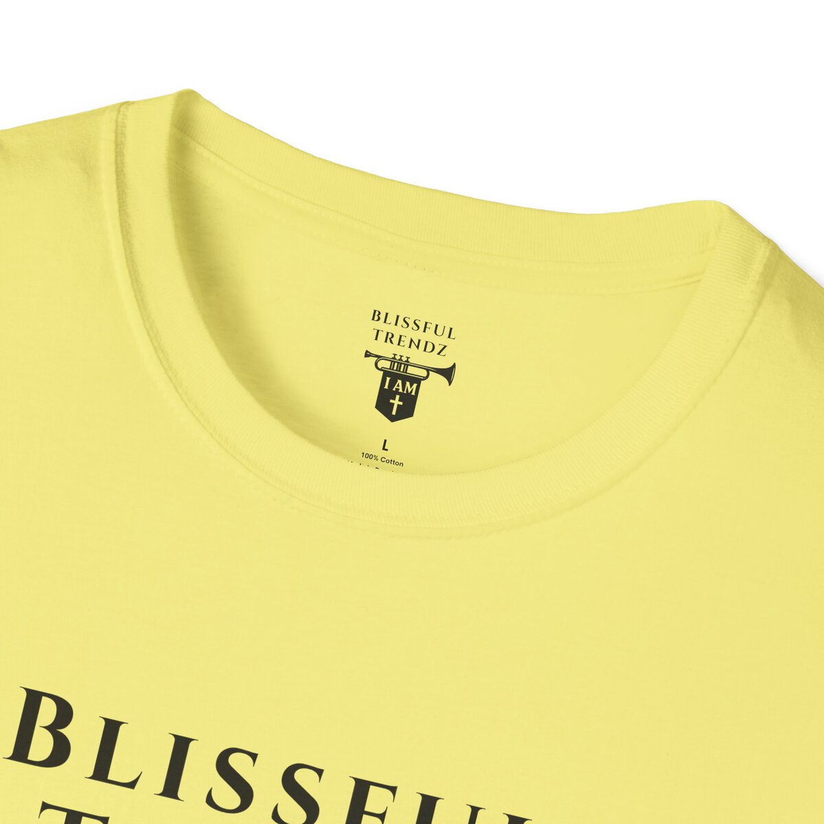 Blissful Trendz - I AM - Banners For The Battle - Raised For The Nations - BLK - Unisex Softstyle T-Shirt - Image 17