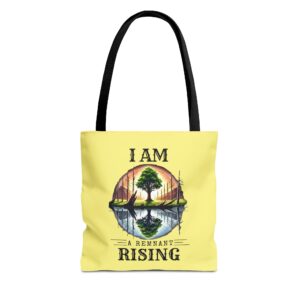 I AM A Remnant Rising - Tree - YLW- Tote Bag (AOP)