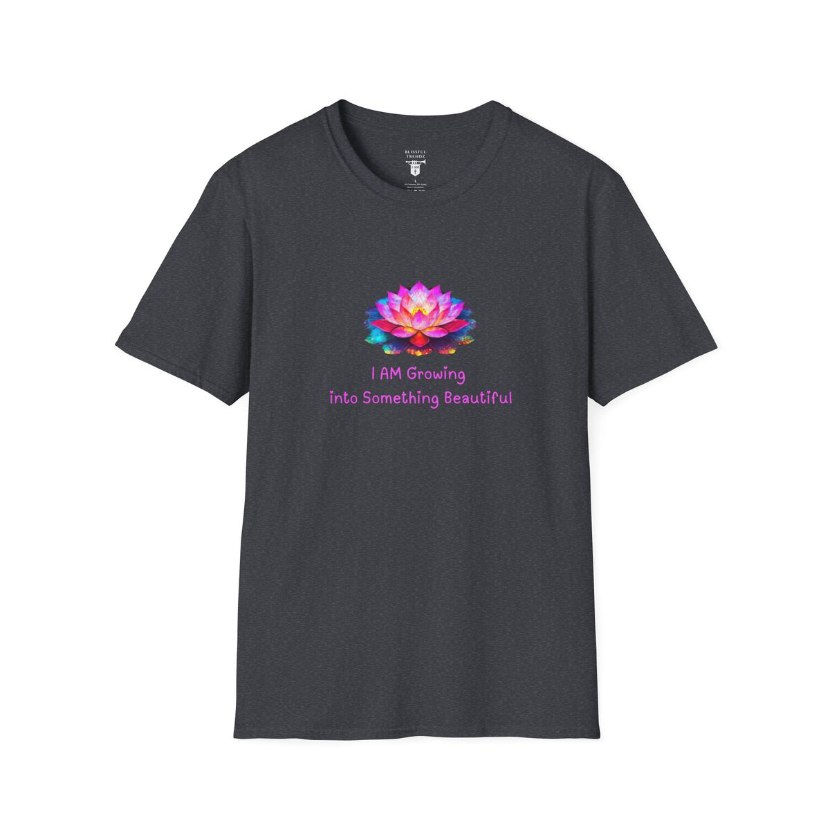 I AM Growing Into Something Beautiful - Lotus - Unisex Softstyle T-Shirt - Image 34