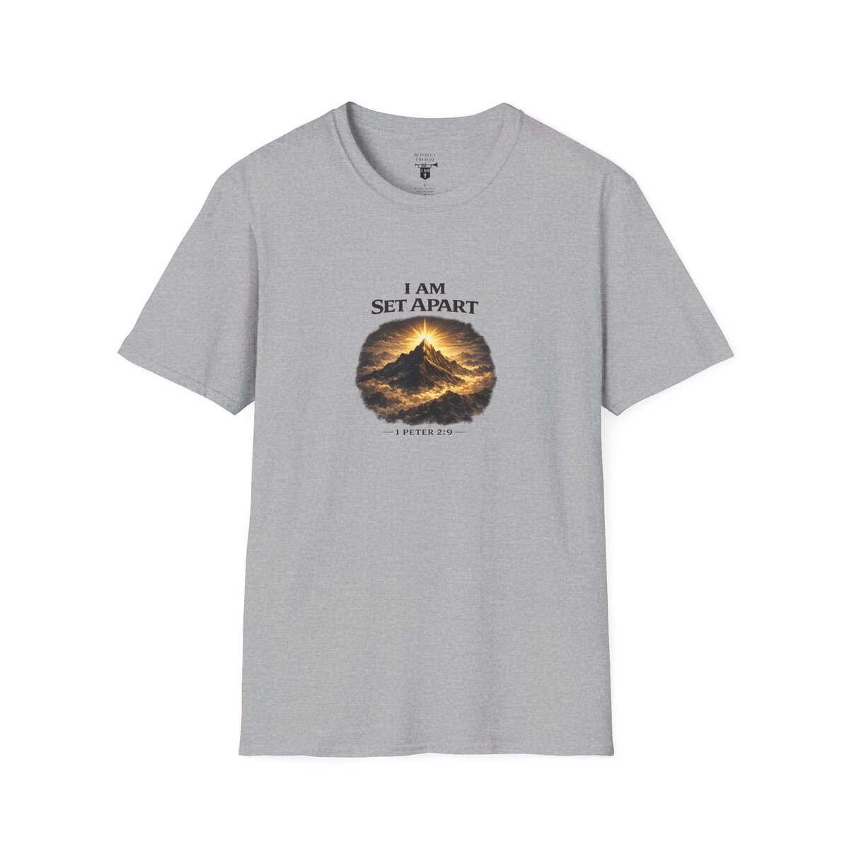 I AM Set Apart - 1 Peter 2:9 - Mountains - Unisex Softstyle T-Shirt - Image 13