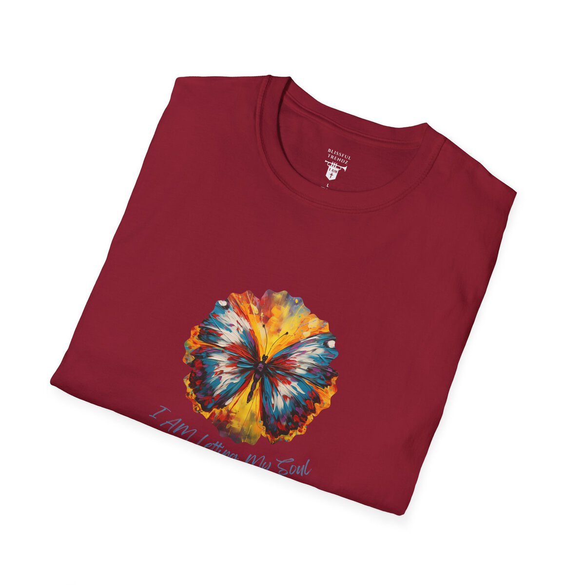 I AM Letting My Soul Take Flight - Butterfly - Unisex Softstyle T-Shirt - Image 39