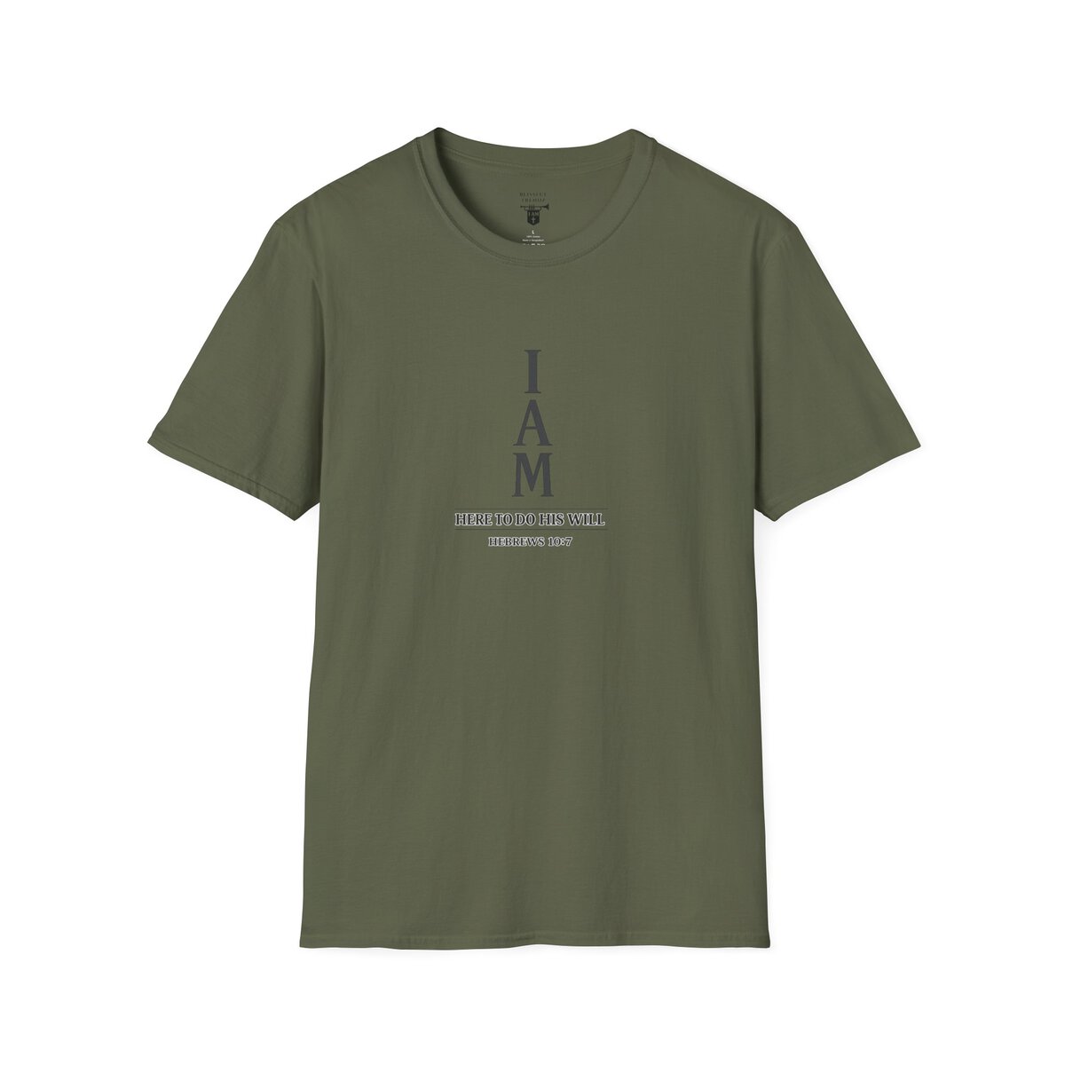 I AM Here To Do His Will - HEBREWS 10:7 - Typography - Unisex Softstyle T-Shirt - Image 19