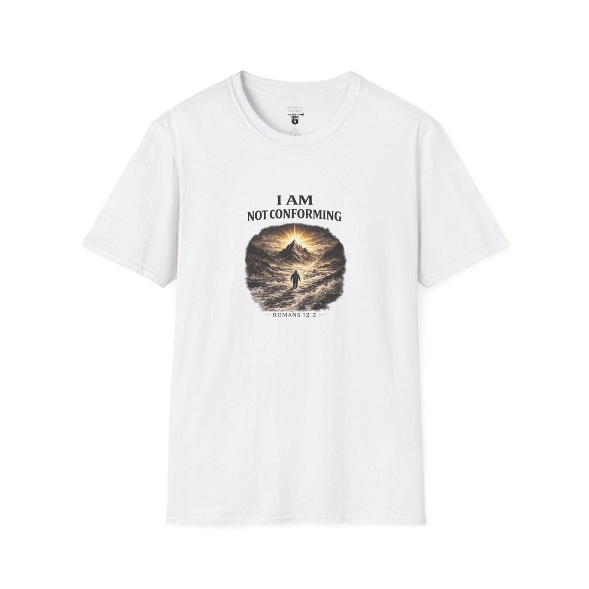 I AM Not Conforming - ROMANS 12:2 - Walking Against Current - Unisex Softstyle T-Shirt - Image 7