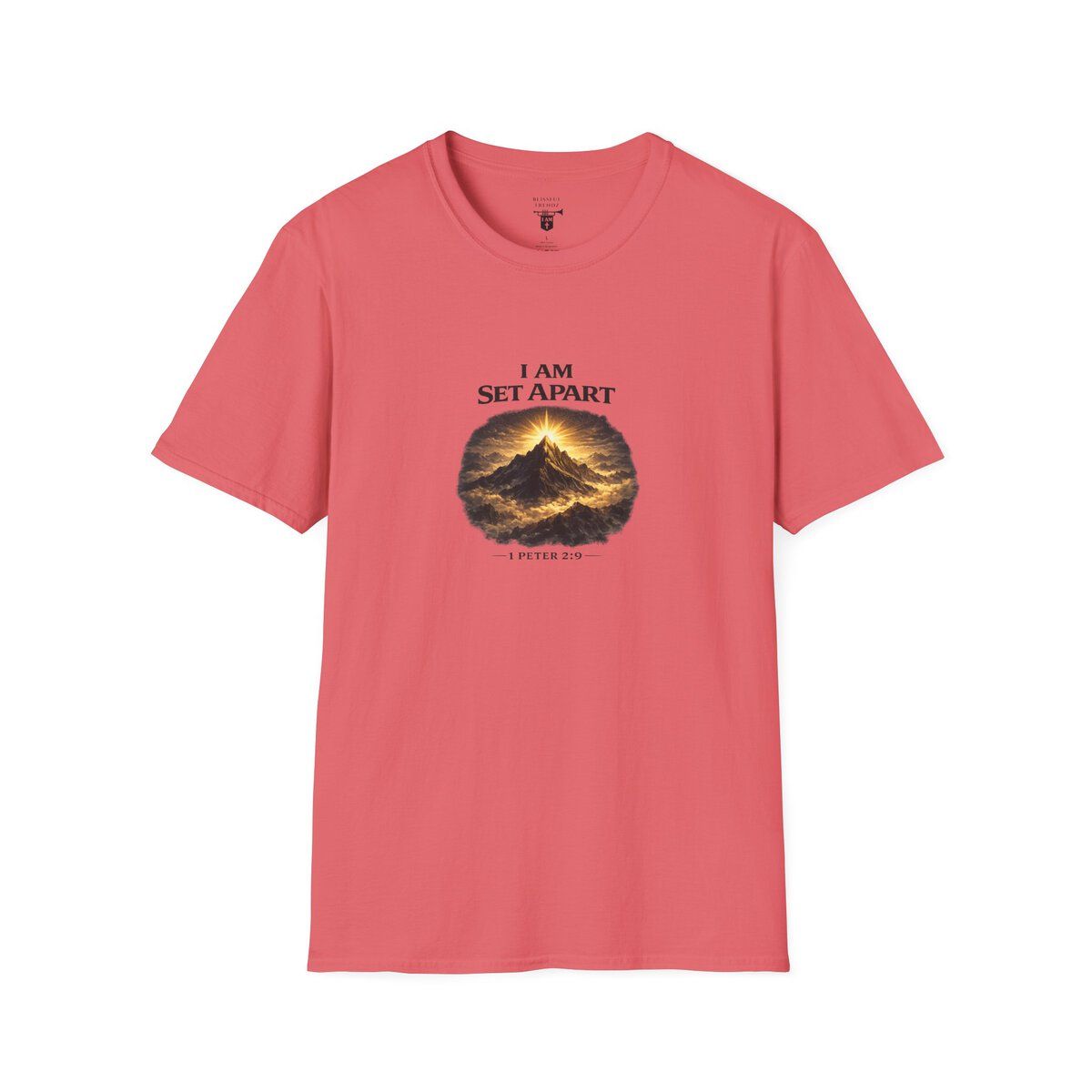 I AM Set Apart - 1 Peter 2:9 - Mountains - Unisex Softstyle T-Shirt - Image 7